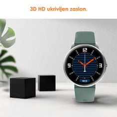 Xiaomi Imilab KW-66 pametna ura, 3D HD, Bluetooth 5, srebrno-zelena + dodaten črn pašček