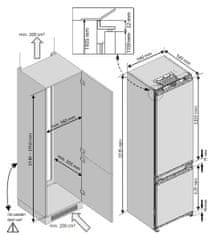 Beko BCNA306E4SN kombinirani hladilnik z zamrzovalnikom spodaj
