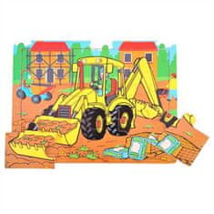 Bigjigs Toys Lesena sestavljanka Digger 9 kosov