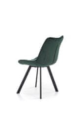 Halmar Jedilni stol K332 - temno zelen/črn
