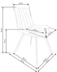 Halmar Jedilni stol K279 - siv