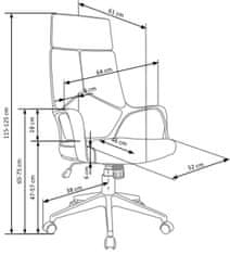 Halmar Pisarniški stol Voyager z naslonjali za roke - moder