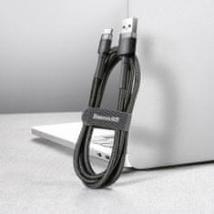 BASEUS Cafule kabel USB / USB C QC 3.0 3A 1m, črna/siva