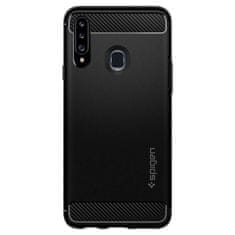 Spigen Rugged Armor silikonski ovitek za Samsung Galaxy A20s, črna