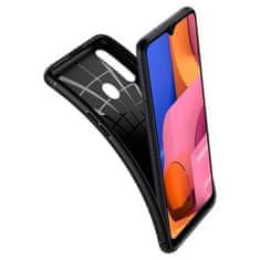 Spigen Rugged Armor silikonski ovitek za Samsung Galaxy A20s, črna