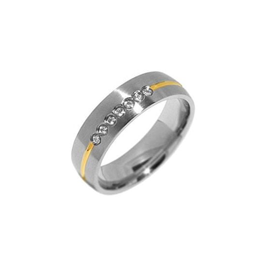 Silvego Poročni jekleni prstan za ženske PARIS RRC2048-Z