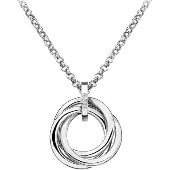 Hot Diamonds Srebrna ogrlica Trio DP543 (veriga, obesek)