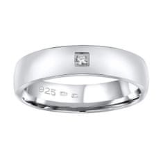 Silvego Poročni srebrni prstan Poesia za ženske QRG4104W (Obseg 61 mm)