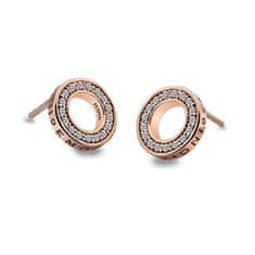 Hot Diamonds Srebrni uhani Hot Diamonds Emozioni Saturno Rose Gold DE409