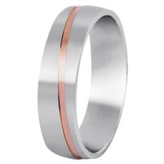 Beneto Exclusive Moški dvodelni poročni prstan iz jekla SPP07 (Obseg 71 mm)