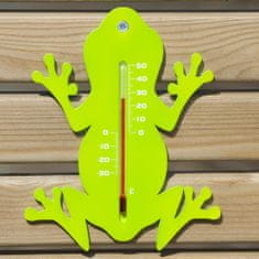 Vidaxl Vrtni termometer Nature Outdoor v obliki žabe, zelen