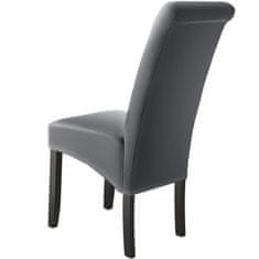 tectake Jedilniški stol z ergonomsko obliko Siva