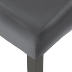 tectake 4 jedilni stoli z ergonomsko obliko sedežev Siva