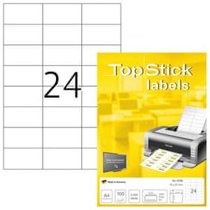   Herma Top Stick 8706 etikete, 70 x 37 mm, bele, 100/1 