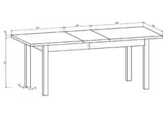 Renar Zložljiva jedilna miza Anton 160 - hrast sonoma