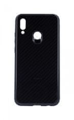 Glass ovitek za Samsung Galaxy S10 Plus G975, silikonski, karbon črn