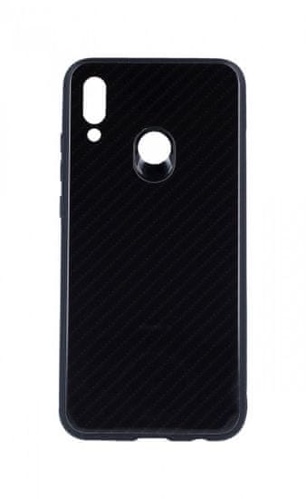 Glass ovitek za Samsung Galaxy S10 Plus G975, silikonski, karbon črn