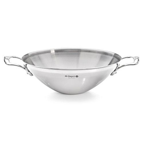 de Buyer ST / STEEL WOK AFFINITY O32CM Z 2 ROČAJAMI, ST / STEEL WOK AFFINITY O32CM Z 2 ROČAJAMI