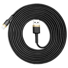 BASEUS Cafule Cable težki najlonski kabel USB / Lightning QC3.0 2A 3M črno-zlati (CALKLF-RV1)