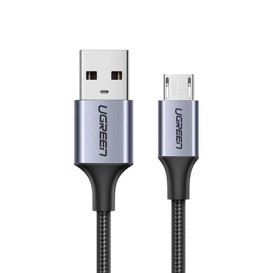 Ugreen kabel USB / Micro USB 2.4A 2m, siva