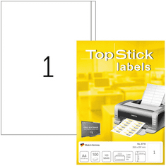 Herma Top Stick 8719 etikete, 200 x 297 mm, bele, 100/1