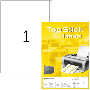   Herma Top Stick 8719 etikete, 200 x 297 mm, bele, 100/1 