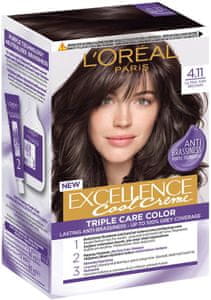   L'Oreal Paris Excellence barva za lase, Ultra Ash Brown 4.11 