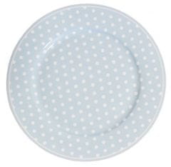 Isabelle Rose Porcelanasti krožnik Polka dot v pastel modri barvi 20 cm