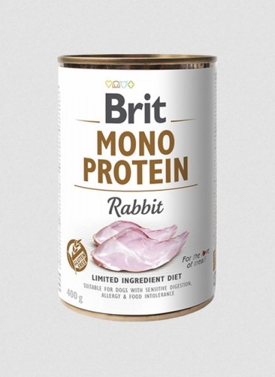 Brit Mono Protein mokra hrana za pse, kunec, 400 g x 6 kos