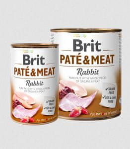   Brit pate s koščki mesa, kunec, 400 g, 6 kos 