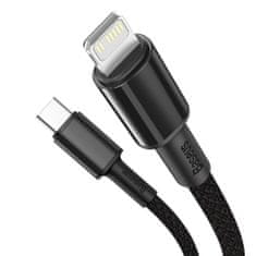 BASEUS Kabel iPhone USB-C - Lightning hitro polnjenje 20W 2m - črn