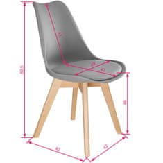 tectake 4 jedilni stoli Friederike Siva