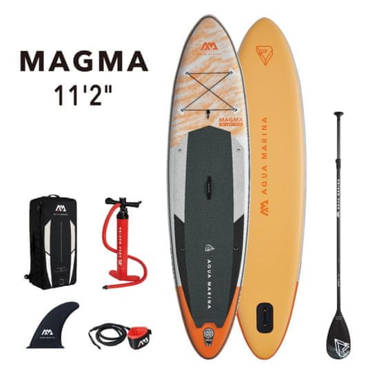 Aqua Marina BT-21MAP Magma napihlijv SUP, z veslom in varnostno vrvico, 3,4 m, 15 cm