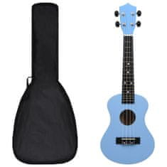 Greatstore Otroški ukulele soprano s torbo baby moder 23"