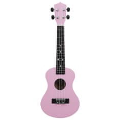 Greatstore Otroški ukulele soprano s torbo roza 23"