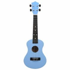 Greatstore Otroški ukulele soprano s torbo baby moder 23"