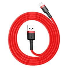 BASEUS Težki prožni kabel USB Iphone Lightning QC3.0 2.4A 1M rdeča