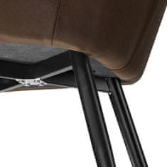 tectake Tekstilni stol Marilyn Temno rjava/črna