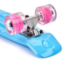 MTR Pennyboard deska 56 cm z LED kolesi, modra S-113