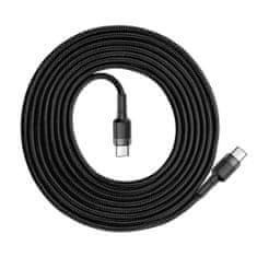 BASEUS Cafule kabel USB-C / USB-C PD2.0 QC3.0 3A 2m, črna/siva