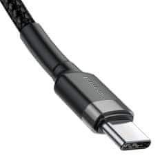 BASEUS Cafule kabel USB-C / USB-C PD2.0 QC3.0 3A 2m, črna/siva