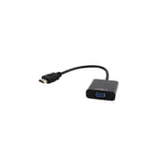 CABLEXPERT Adapter HDMI na VGA + audio, črn