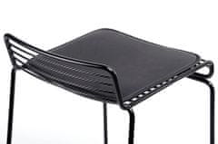 KINGHOME ROD SOFT hocker black - črna blazina, kovina