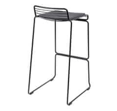 KINGHOME ROD SOFT hocker black - črna blazina, kovina