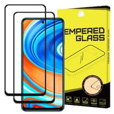 MG Full Glue Super Tough 2x zaščitno steklo za Xiaomi Redmi Note 9 Pro / Redmi Note 9S, črna