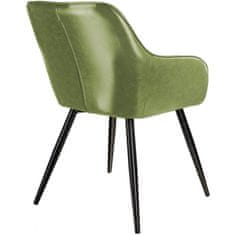 tectake 6 stolov iz umetnega usnja Marilyn Temno zelena/črna