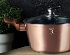 Berlingerhaus Posoda z marmornato površino in pokrovom 28 cm Rosegold Metallic Line BH-1516