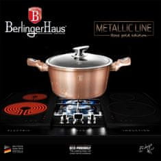 Berlingerhaus Posoda z marmornato površino in pokrovom 30 cm Rosegold Metallic Line BH-6194