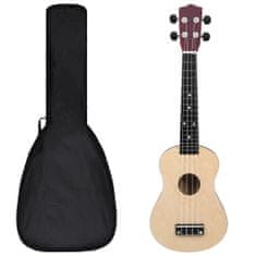 Vidaxl Otroški ukulele soprano s torbo svetel les 23"