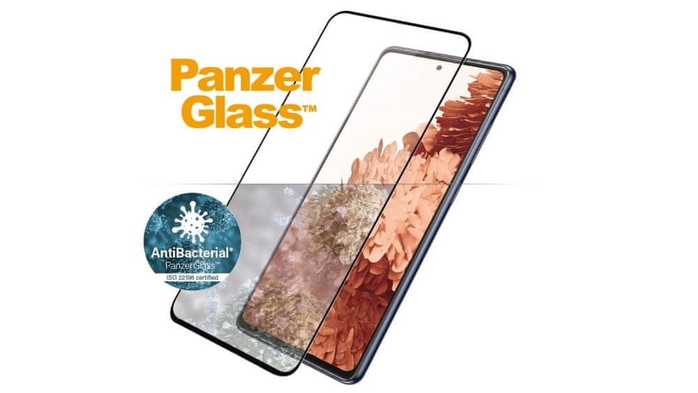 PanzerGlass Edge-to-Edge Antibacterial zaščitno steklo za Samsung Galaxy S21+ 7257, črno